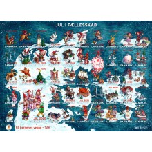 2020 - Danmark - julemærker - Helark - Selvklæbende - Jul i fællesskab.